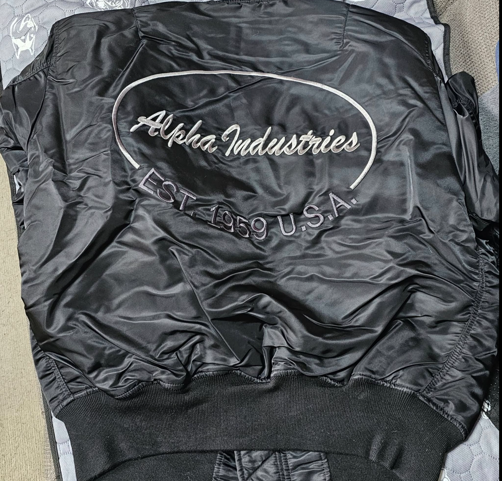 alpha スペシャルプリント MA-1 USスペック（THUNDERBIRD） Alpha Industries ALPHA アルファ フルパッチ MA-1 INDUSTRIES