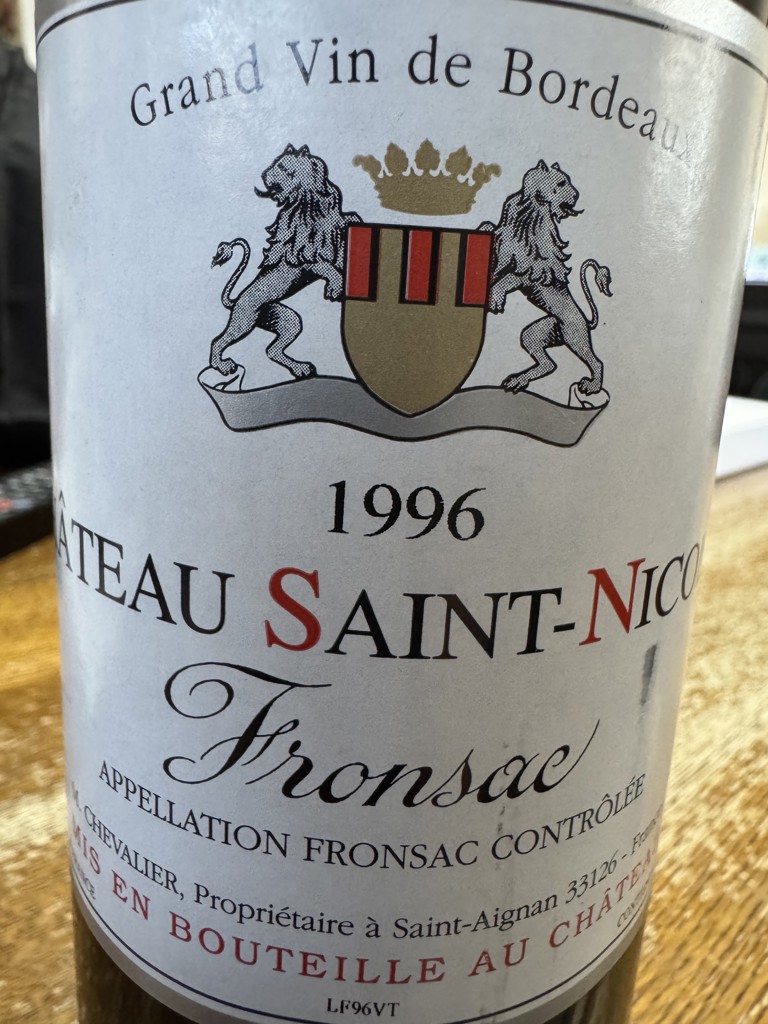ラベルに痛みあり シャトー・サン・ニコラ 1996 | 30年熟成ボルドー
