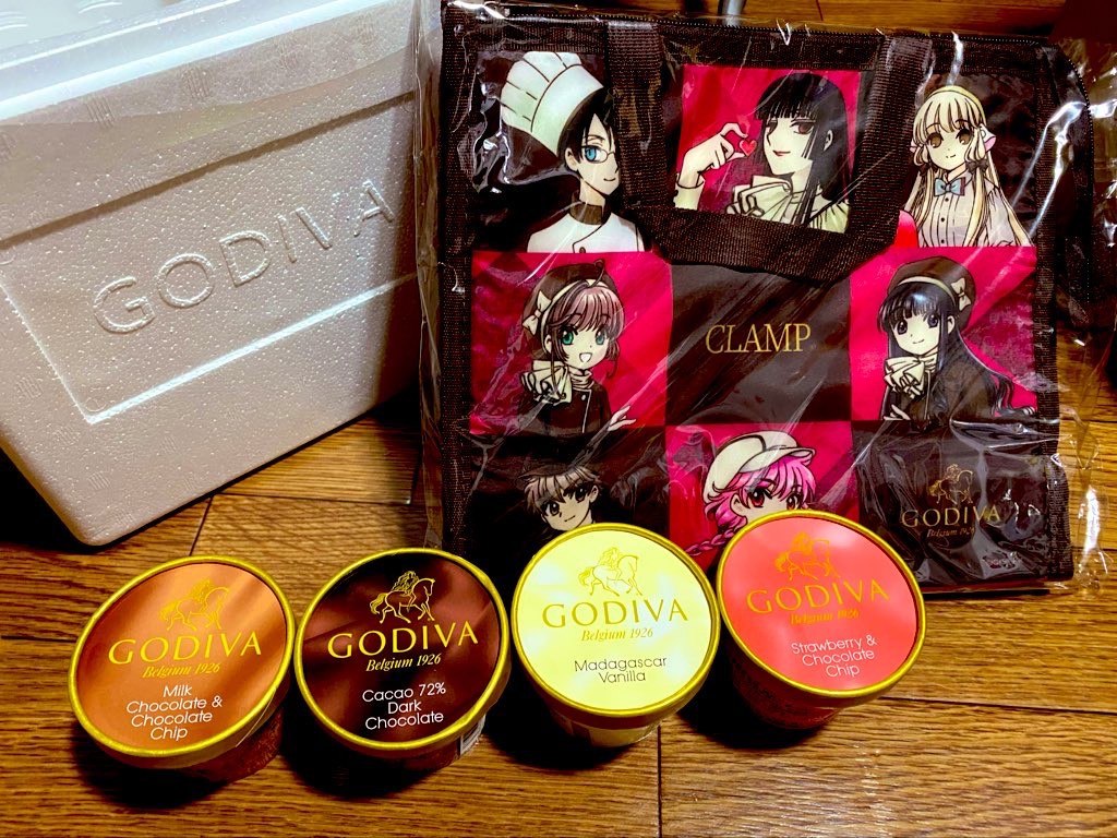 送料込】ゴディバ×CLAMP カップアイスクリーム 保冷バッグセットの