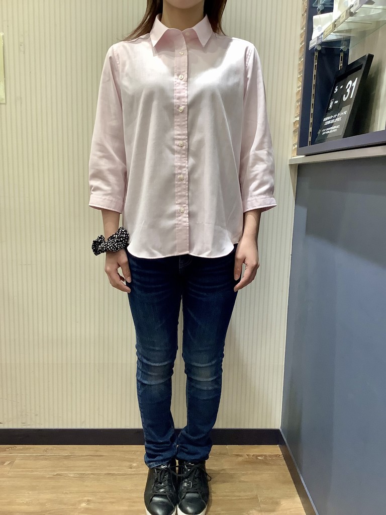 Pitta Re:)】 カジュアルシャツ Wガーゼ レギュラー 七分袖