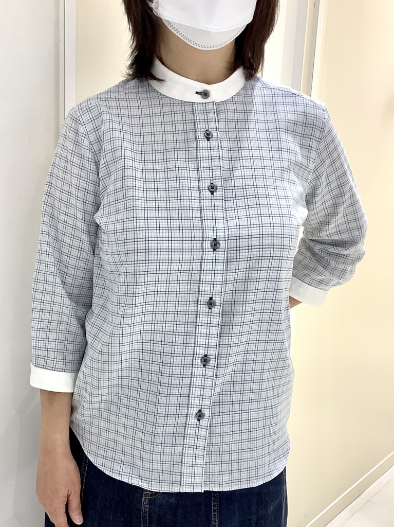 Pitta Re:)】 カジュアルシャツ Wガーゼ 七分袖 綿100