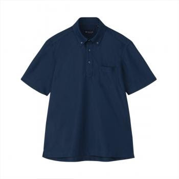 キャピタル ネイビー コットン ポロシャツ 半袖 日本製 3(Lサイズ) AOYAMA 【洋服の青山】接触冷感 ポロシャツ 半袖 メンズ 春夏用