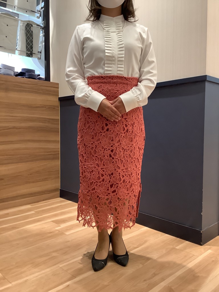 COFREX】 スタンドたたみフリル 長袖 レディースフリルシャツ(S