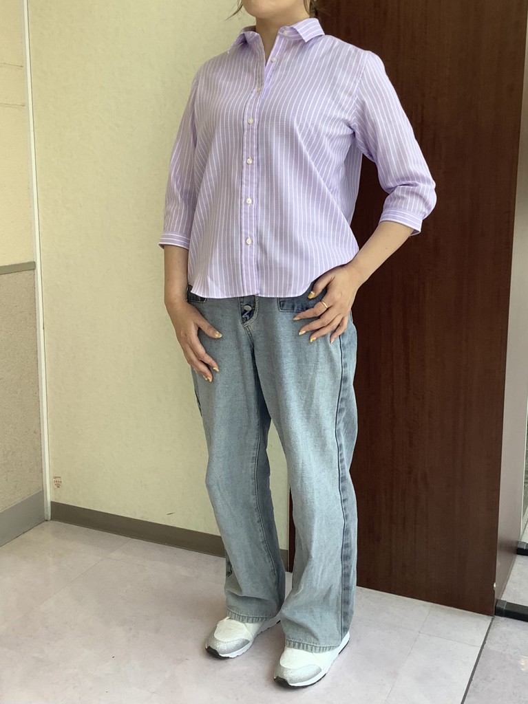 Pitta Re:)】 カジュアルシャツ ふわっとガーゼシャツ 七分袖 綿100