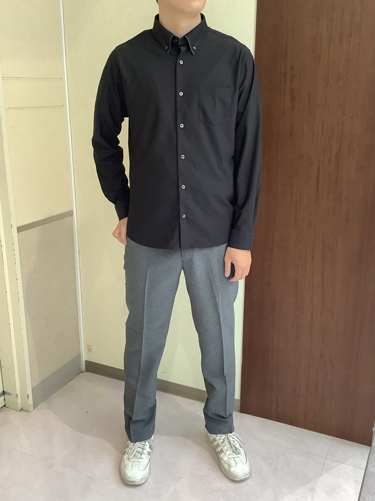 激レア　Margiela 99ss 墨黒　ボタンダウンシャツ　Ⅲ 激レア Margiela 99ss 墨黒 ボタンダウンシャツ Ⅲ