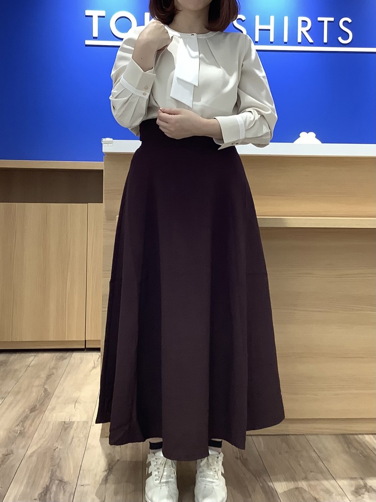 【新品】定価38,500円　DANAPARIS ボウタイ長袖カットソー　13 バックサテンジョーゼット 長袖ボウタイブラウス