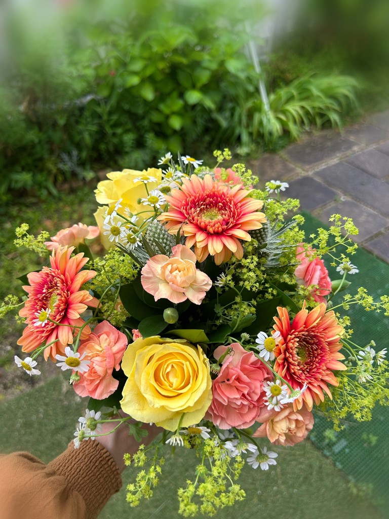 生花】ガーベラ プチチャント【オレンジ/60cm/静岡県】｜Flower Smith