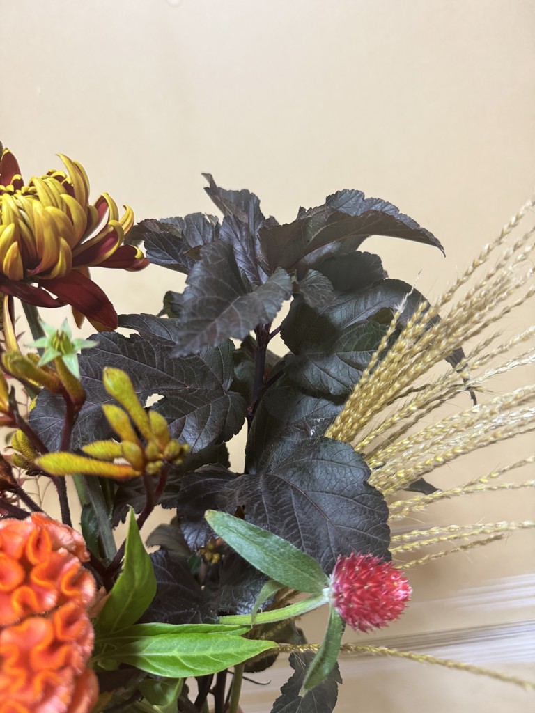 新品　エリンジウム　オレンジ　1束　アスカ　現品のみ 造花】アスカ/シンビジューム×10 つぼみ×2 オレンジ/A-34607-30