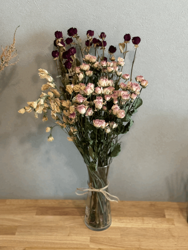 ドライ】バラ ヘリオスロマンティカ【オレンジ/40cm】｜Flower Smith