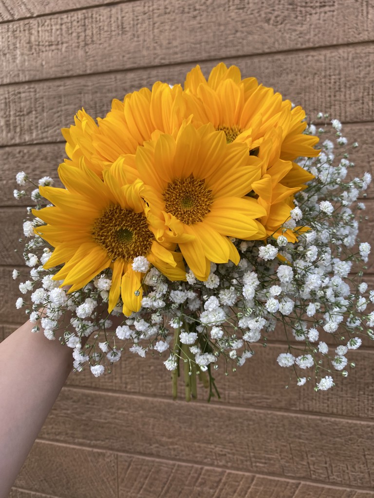 生花】ひまわり サンリッチフレッシュオレンジ【60cm/千葉県