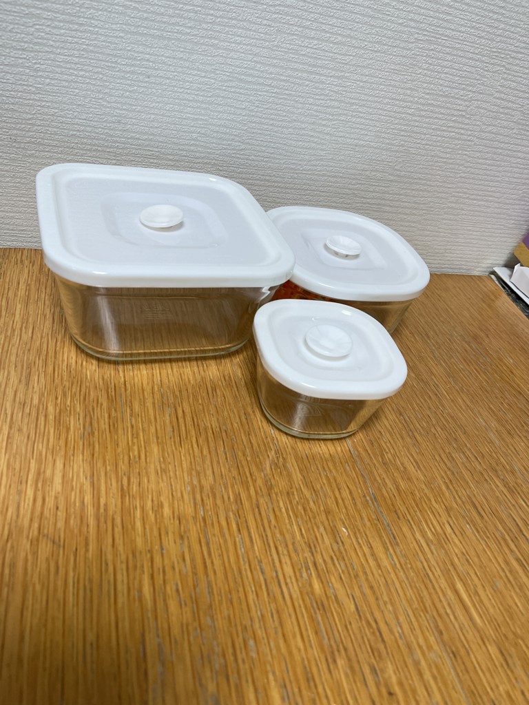 密閉パック＆レンジ3点セット (Bタイプ)(ホワイト): 保存容器┃【公式