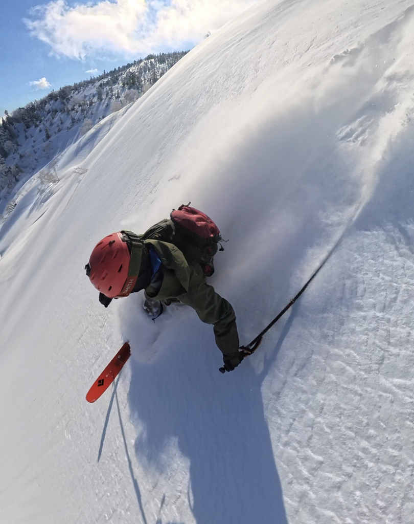 メンズ リーコンストレッチスキーシェル(S アンバー/フラックス