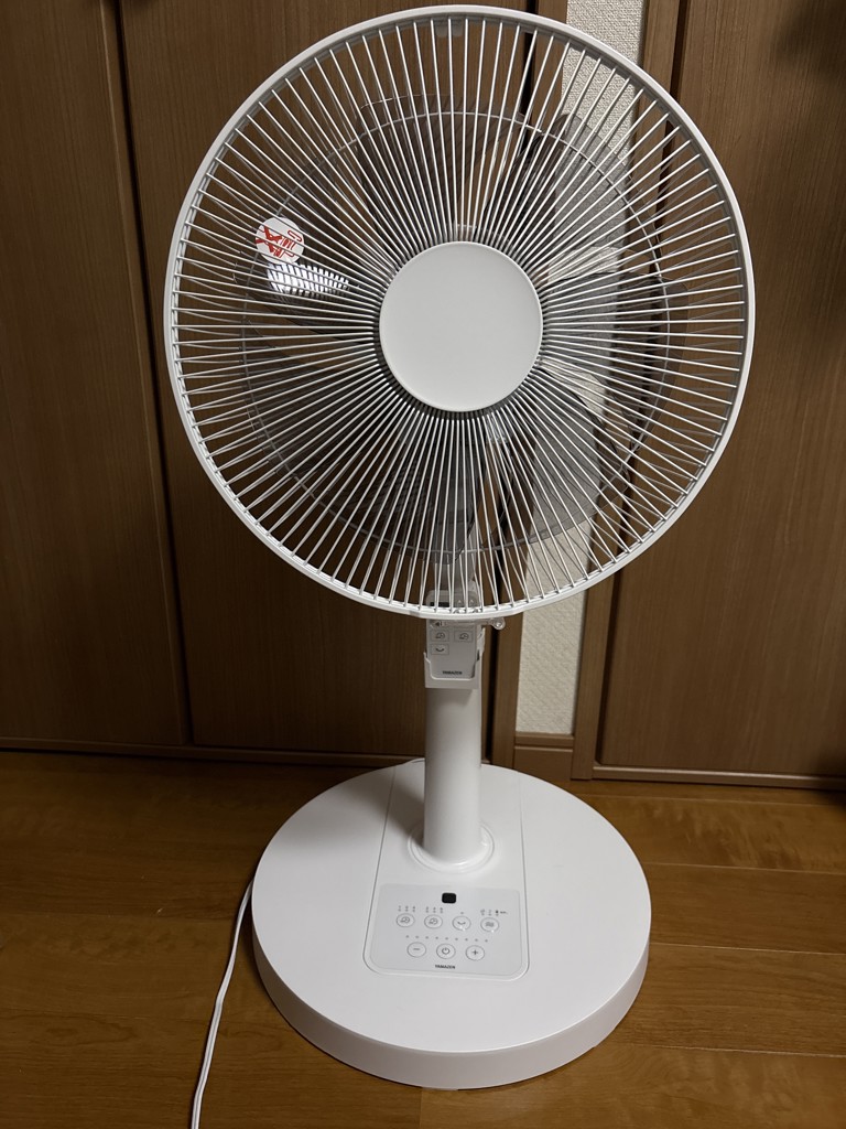 【9/27まで出品】山善折りたたみ　DCモーター　扇風機 扇風機 DCモーター 左右首振り リビング フルリモコン式 風量9