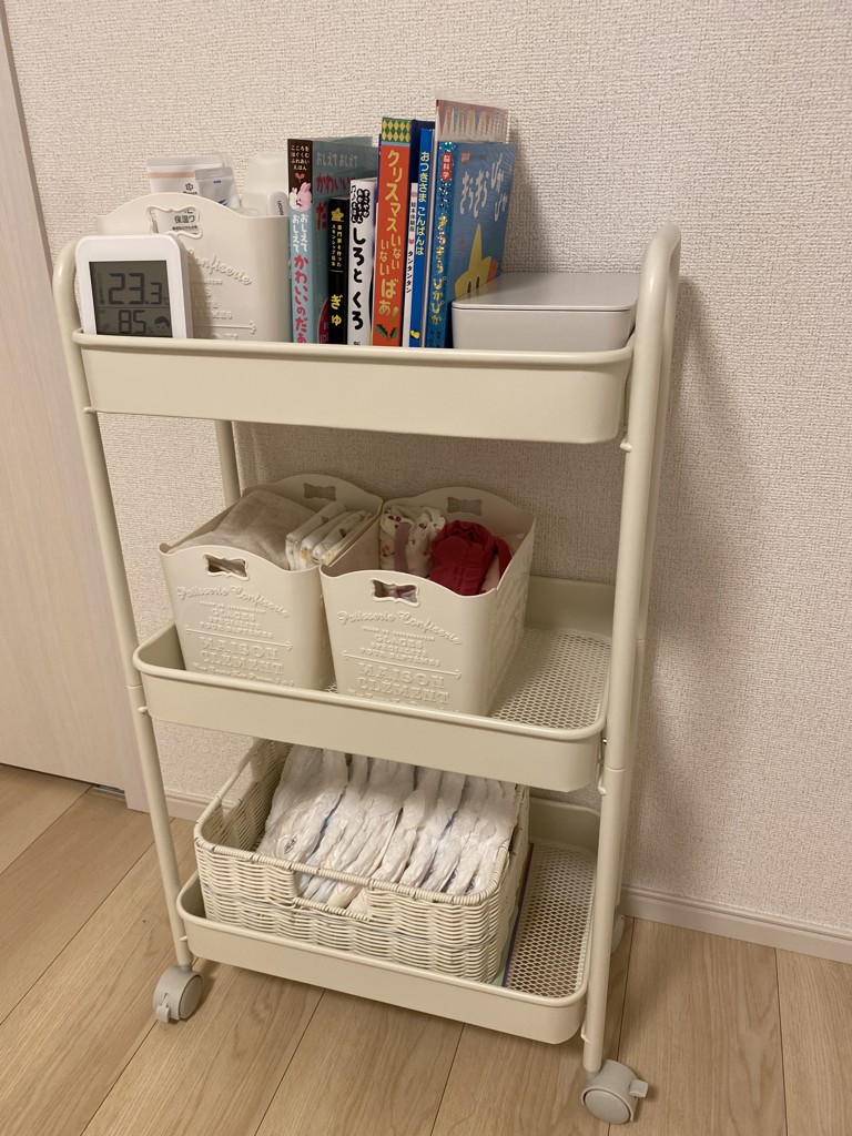 ワゴン キッチンワゴン 幅26 奥行43.5 高さ74.5cm キャスター付き