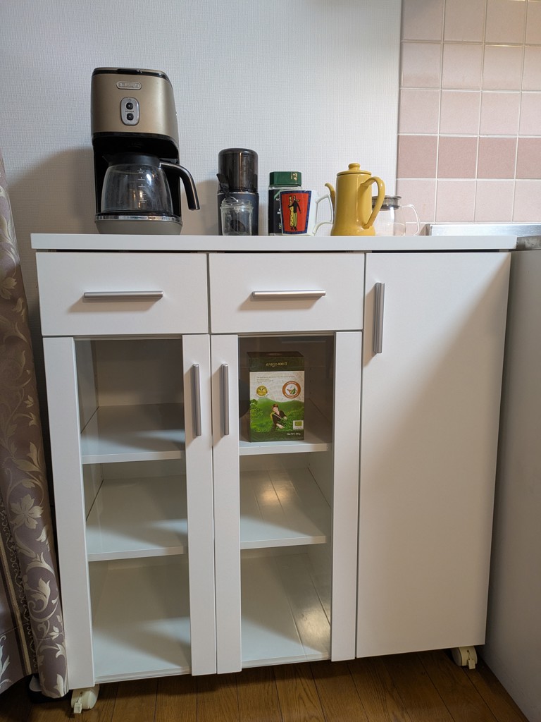 食器棚 キッチンカウンター 幅80 完成品 SSY-C8580GC(WH)FA ホワイト