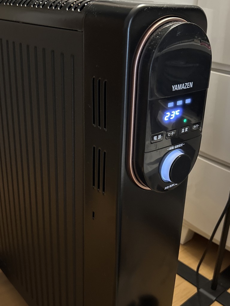 オイルレスヒーター 24時間タイマー 温度センサー DOL-J12E 山善