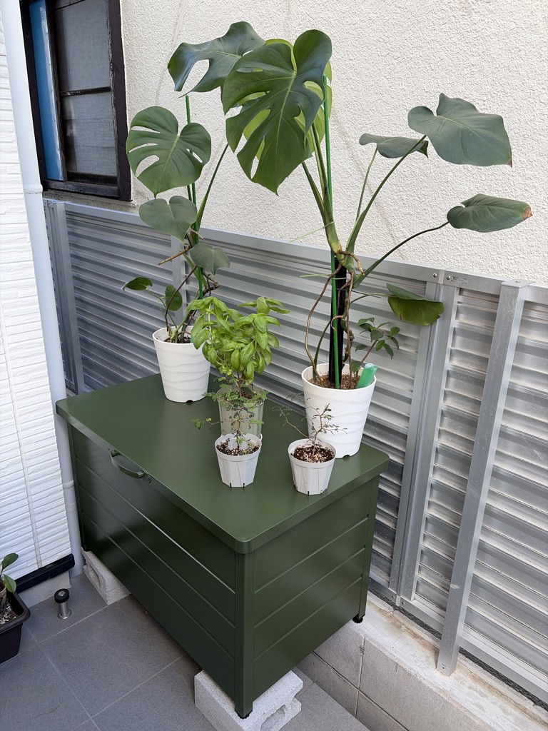 ベンチストッカー 屋外 スチール 幅85cm 天板耐荷重100kg 山善 YAMAZEN