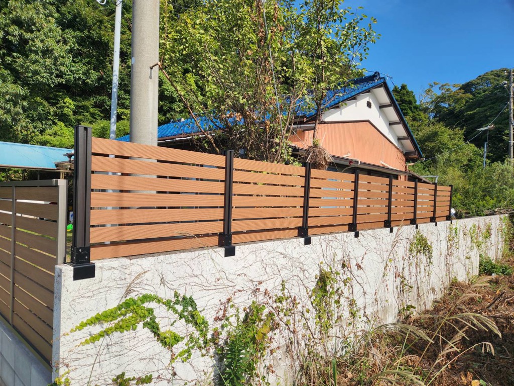 人工木フェンス ボーダー (幅120 高さ80cm) フェンス拡張セット 支柱