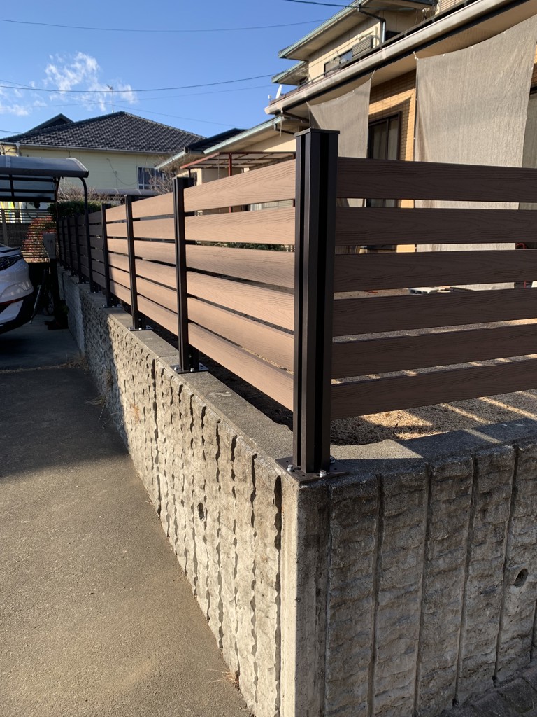 人工木フェンス ボーダー (幅120 高さ80cm) フェンス拡張セット 支柱