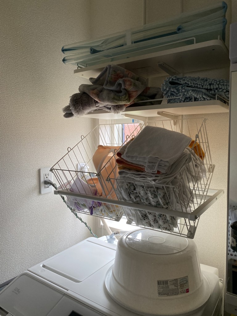 突っ張りランドリーラック 防水パン 棚2段 RTLR-6040B 山善 | 山善