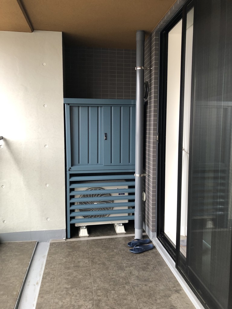 収納庫付きエアコン室外機カバー TSC-98+DSSB-098 山善 | 山善ビズコム