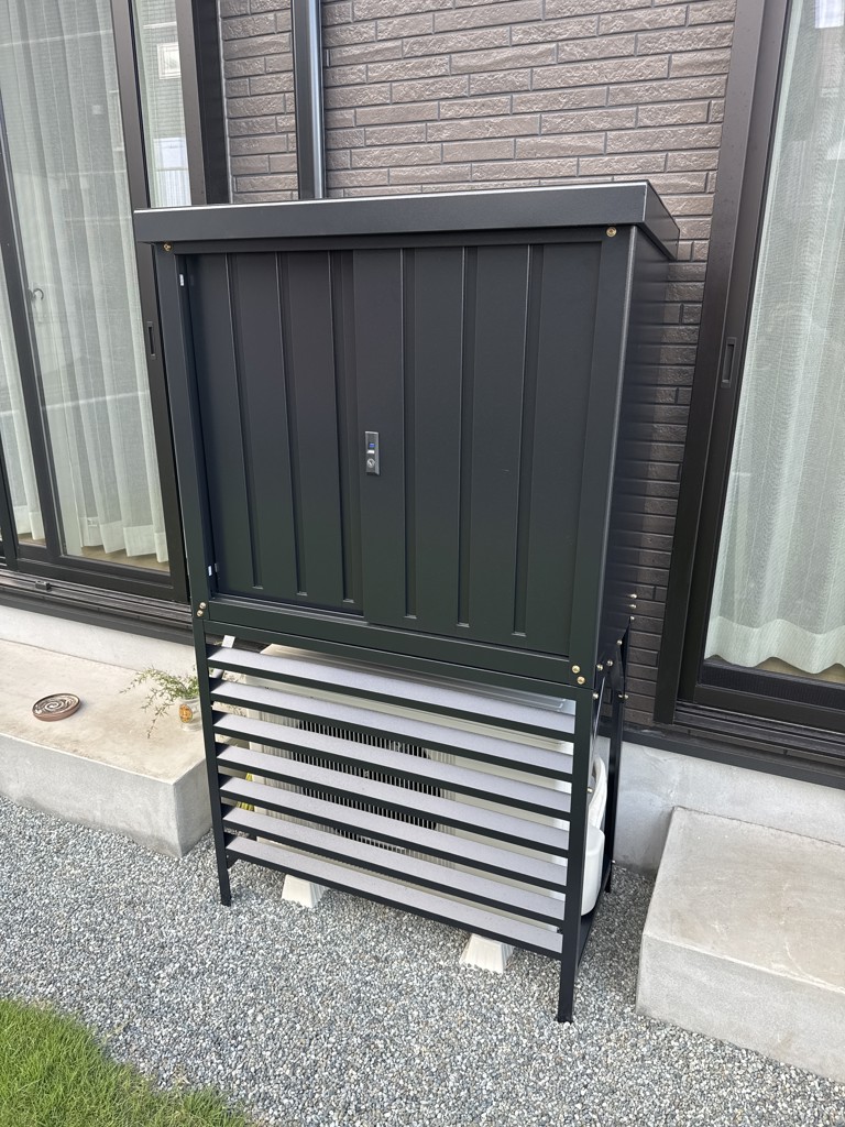 収納庫付きエアコン室外機カバー TSC-98+DSSB-098 山善 | 山善ビズコム