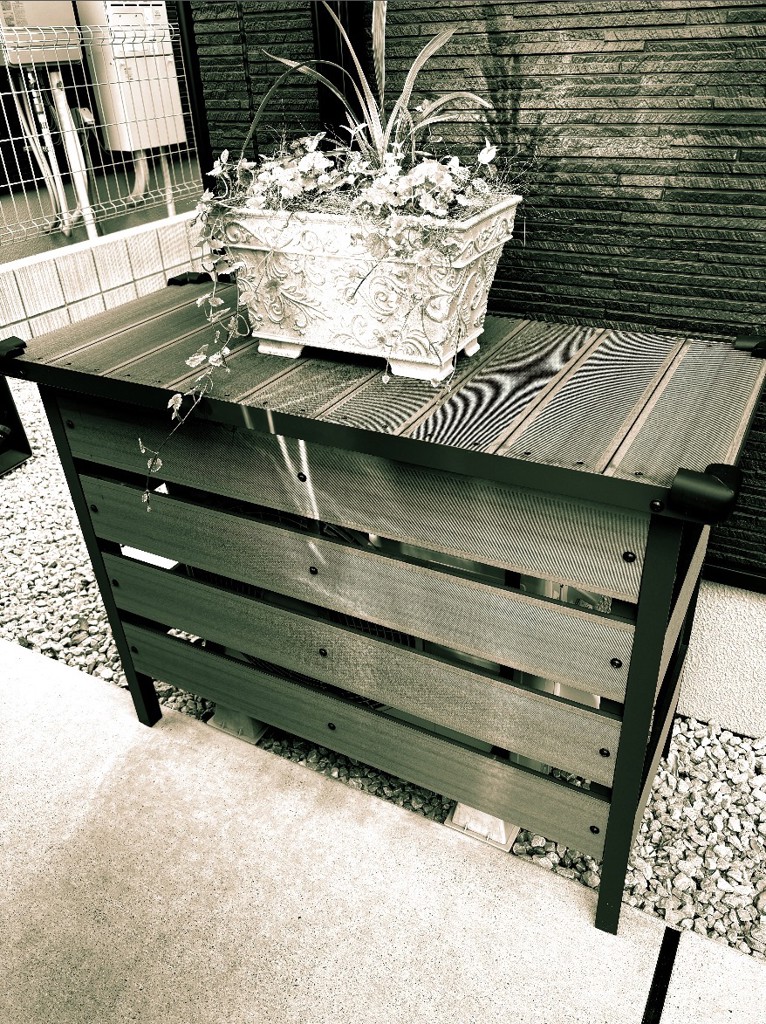 エアコン室外機カバー 人工木 MWAC-100 | 山善ビズコム オフィス用品