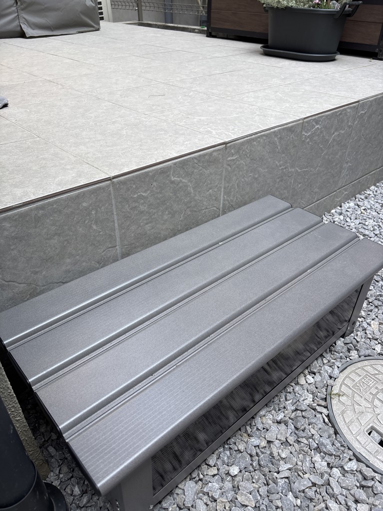 ガーデンマスター ステップストッカー ベンチストッカー グレー KSS