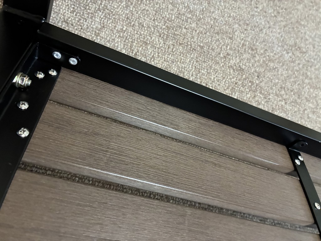 ガーデンベンチ 幅110cm 木目調 PLC-D08(DBR) ダークブラウン | 山善