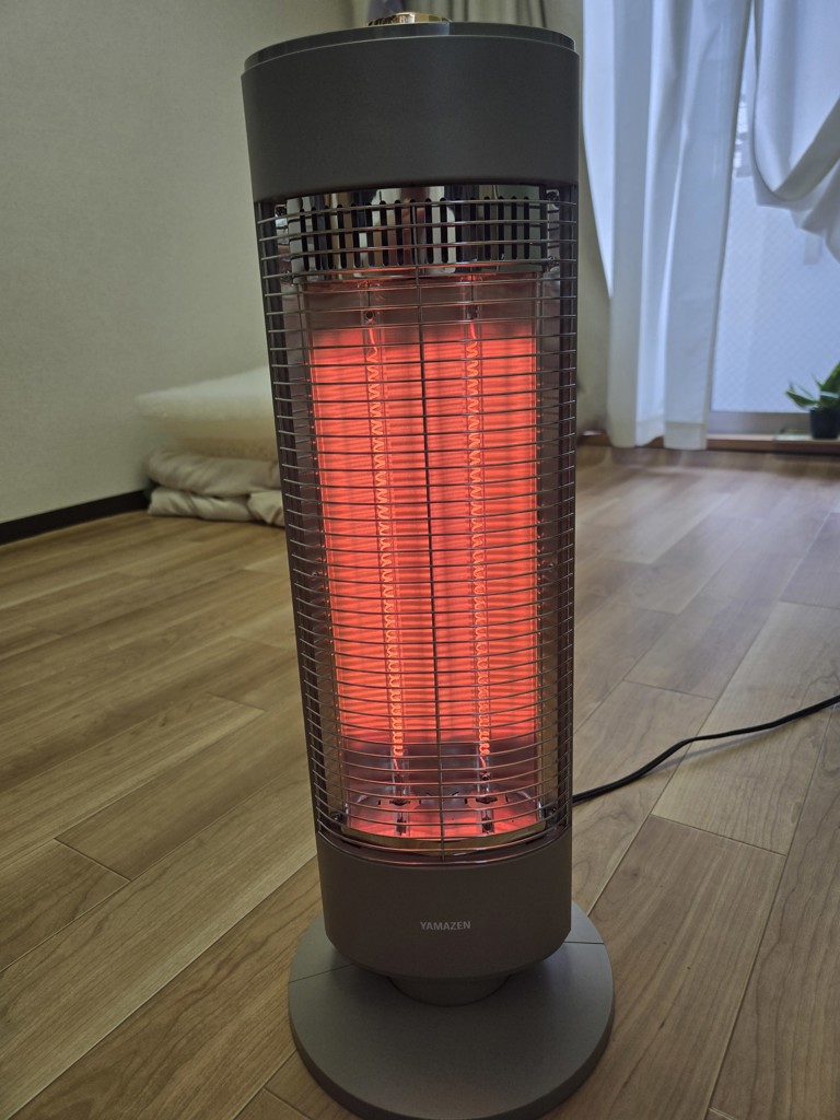 カーボンヒーター 700W/350W 出力2段階 DC-X071(W)/EDC-X071(C) 山善