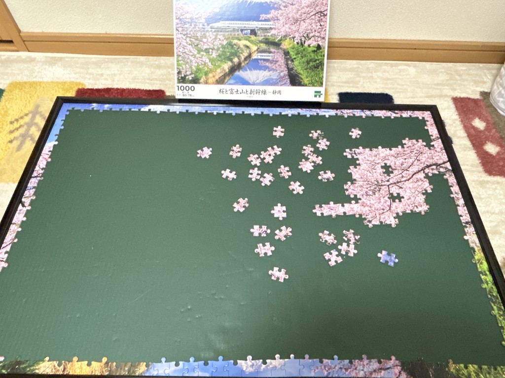 EPO-11-621s 風景 桜と富士山と新幹線ー静岡 1000ピース ［CP-WH