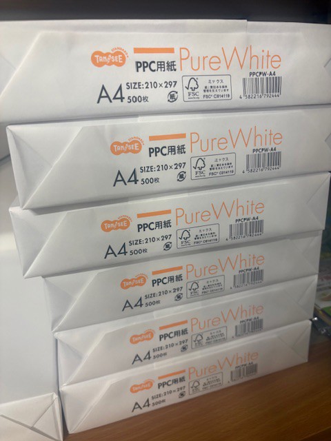 TANOSEE PPC用紙 Pure White A4 フタ無し箱 500枚 10冊/箱（ご注文単位