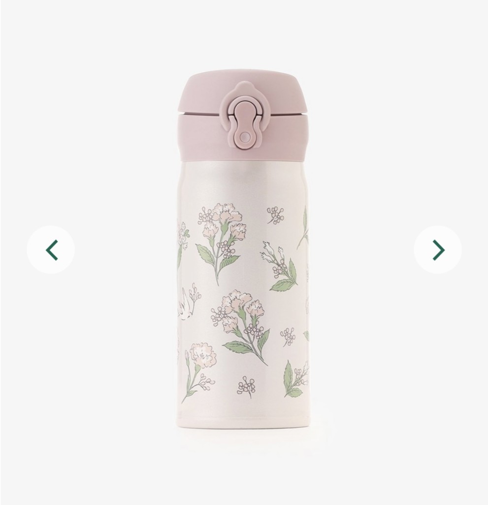 フラワーアートワンタッチボトル 350ml/サーモス | アフタヌーンティー