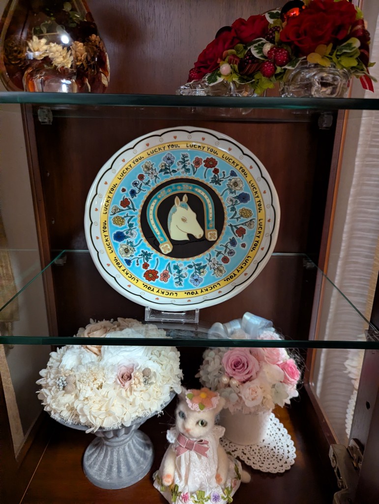 青地の花柄大アフタヌーンティー 九谷焼 ナタリーレテさん 大皿 正月 青地の花柄大アフタヌーンティー 九谷焼 ナタリーレテさん 大皿 正月