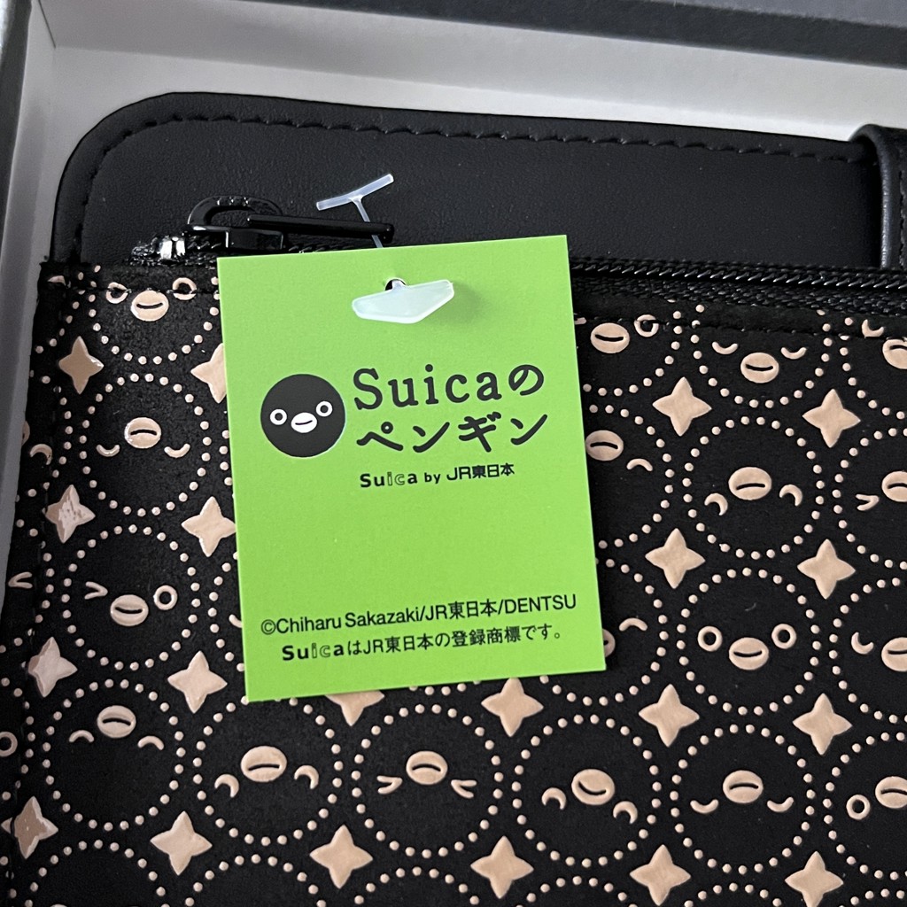 Suicaのペンギン印傳長財布（十色柄・黒革×白漆）:JIZAING×INDEN通販