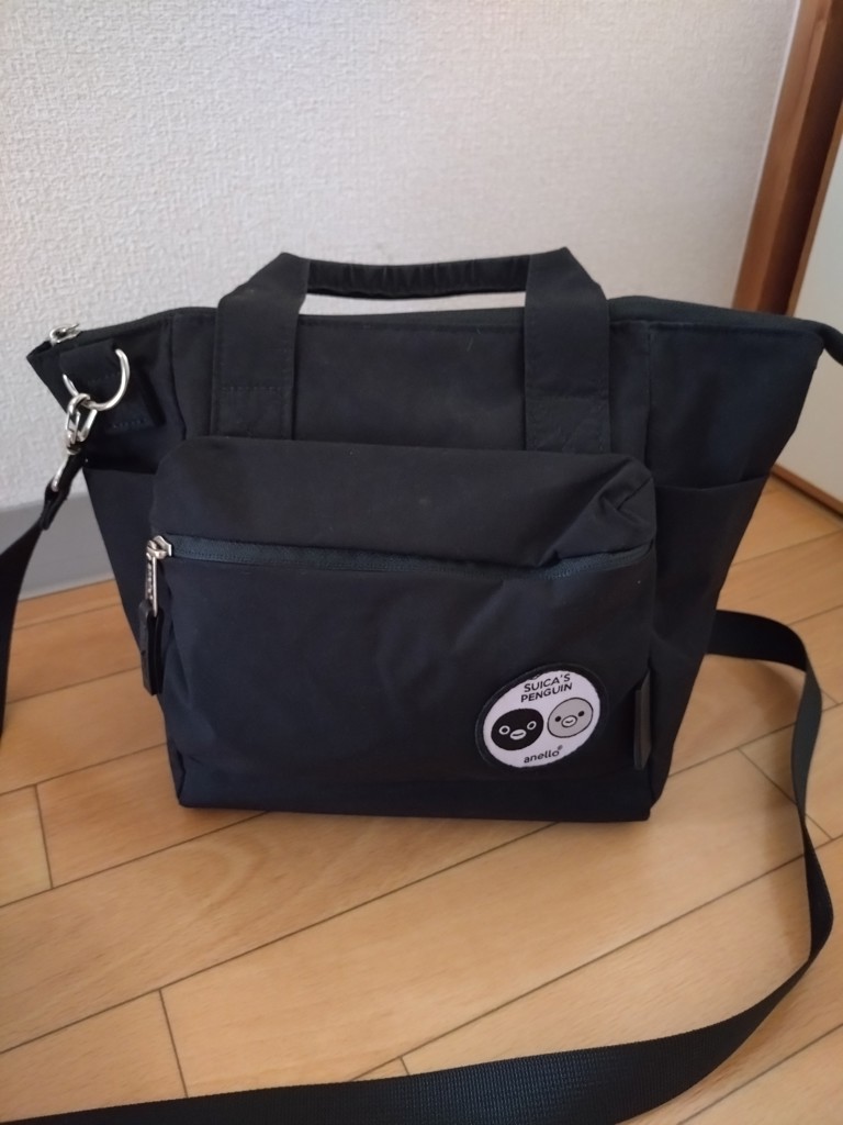 Suicaのペンギン アネロ2WAYトート（ブラック）:TRAINIART JRE MALL店 