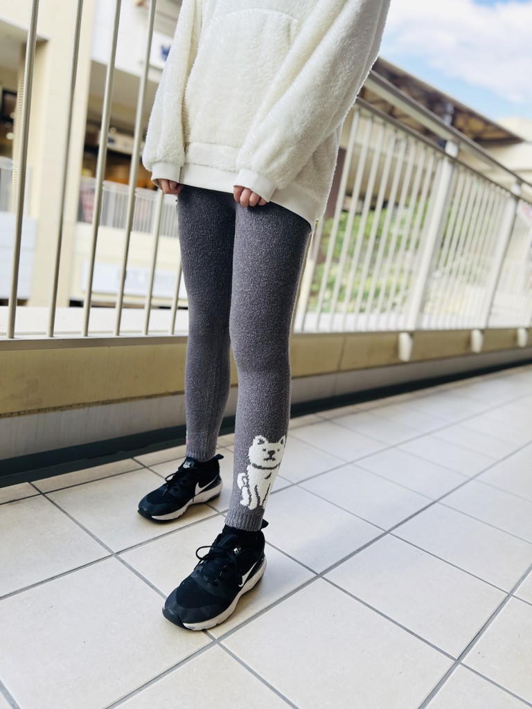 ホットさん】 レギンス モコパン 動物柄 ナチュラル柄 10分丈 (50-0001