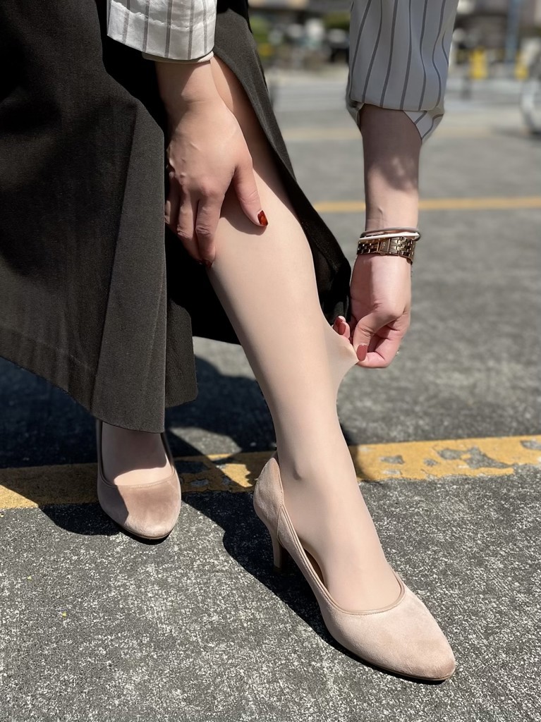 満足： 美しく心地いい 伝線しにくい 無地 パンティストッキング