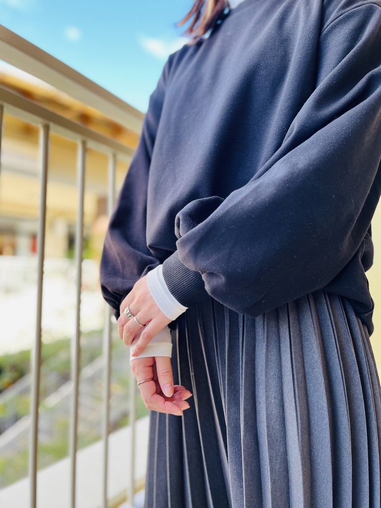 fukuske ： beauty and function】 ハイネックシャツ 無地 保湿加工