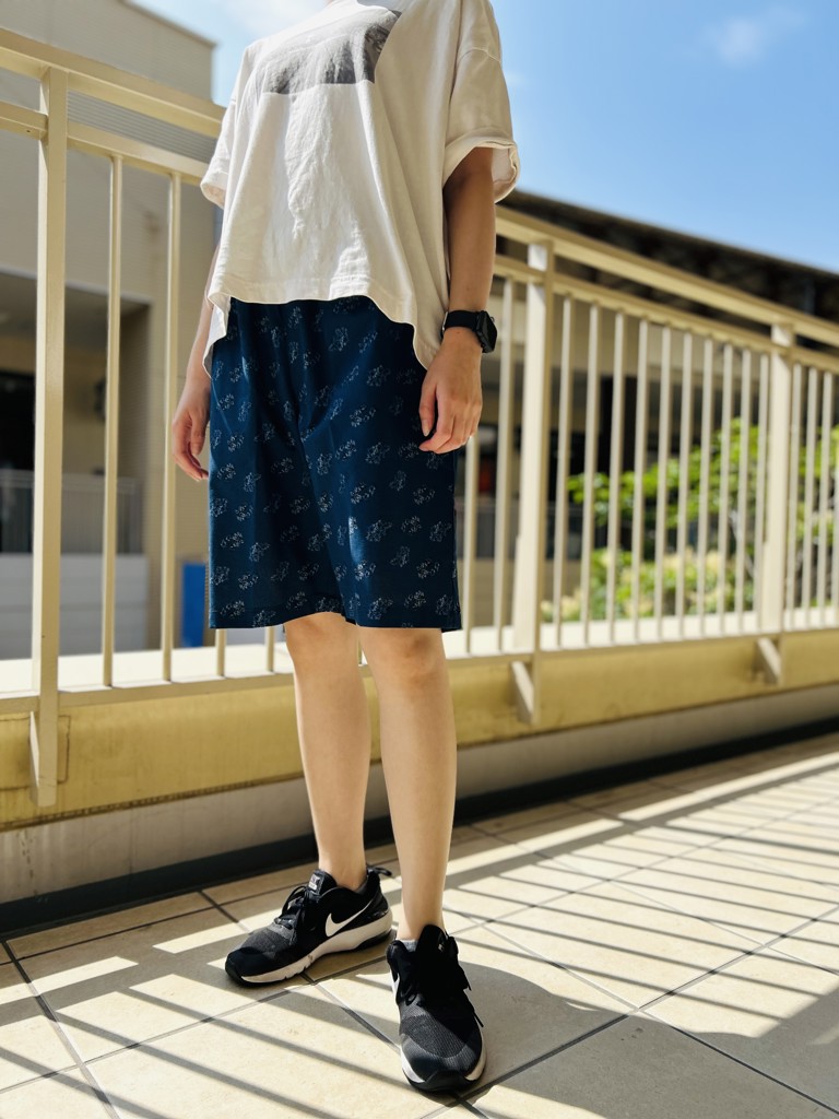 fukuske(フクスケ) 】 ハーフパンツ ハイビスカス柄 ハーフパンツ