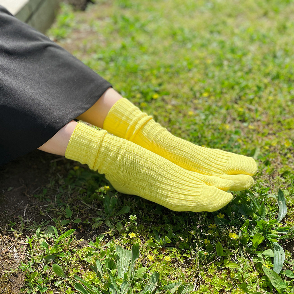 靴下 レディース . fukuske (ドットフクスケ) ローゲージ 2:2リブ 足袋