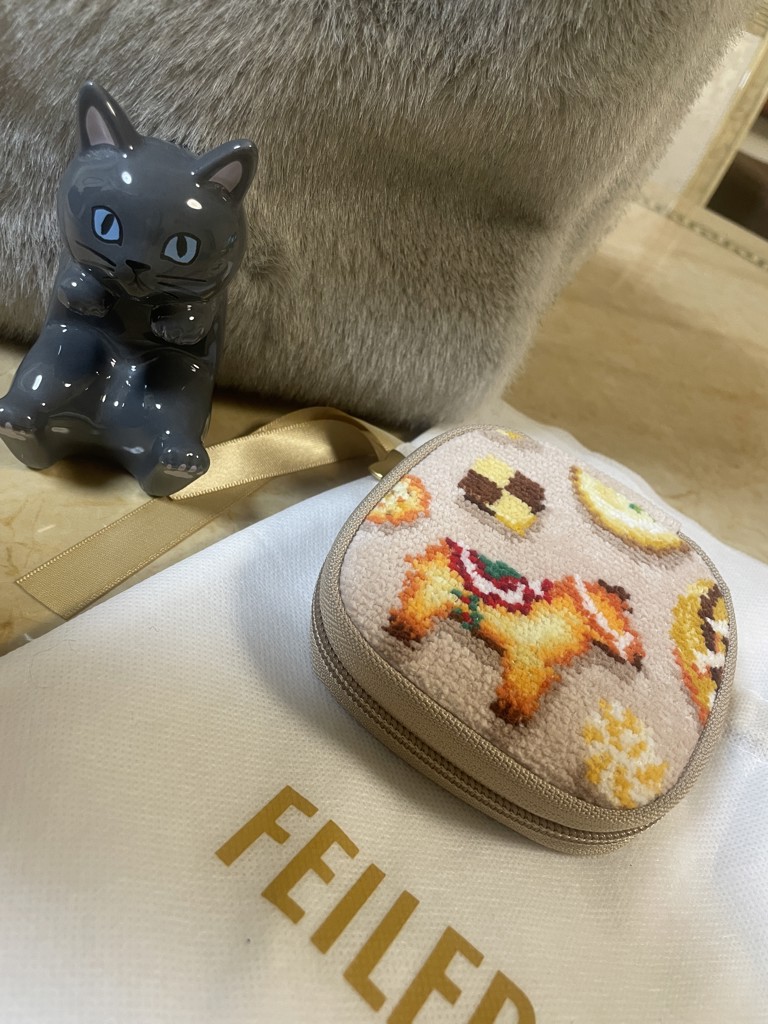 あんちとページ FEILER フィーカタイム 巾着ポーチ フィーカタイム 巾着 FKT-241426(ベージュ): FEILER｜フェイラー