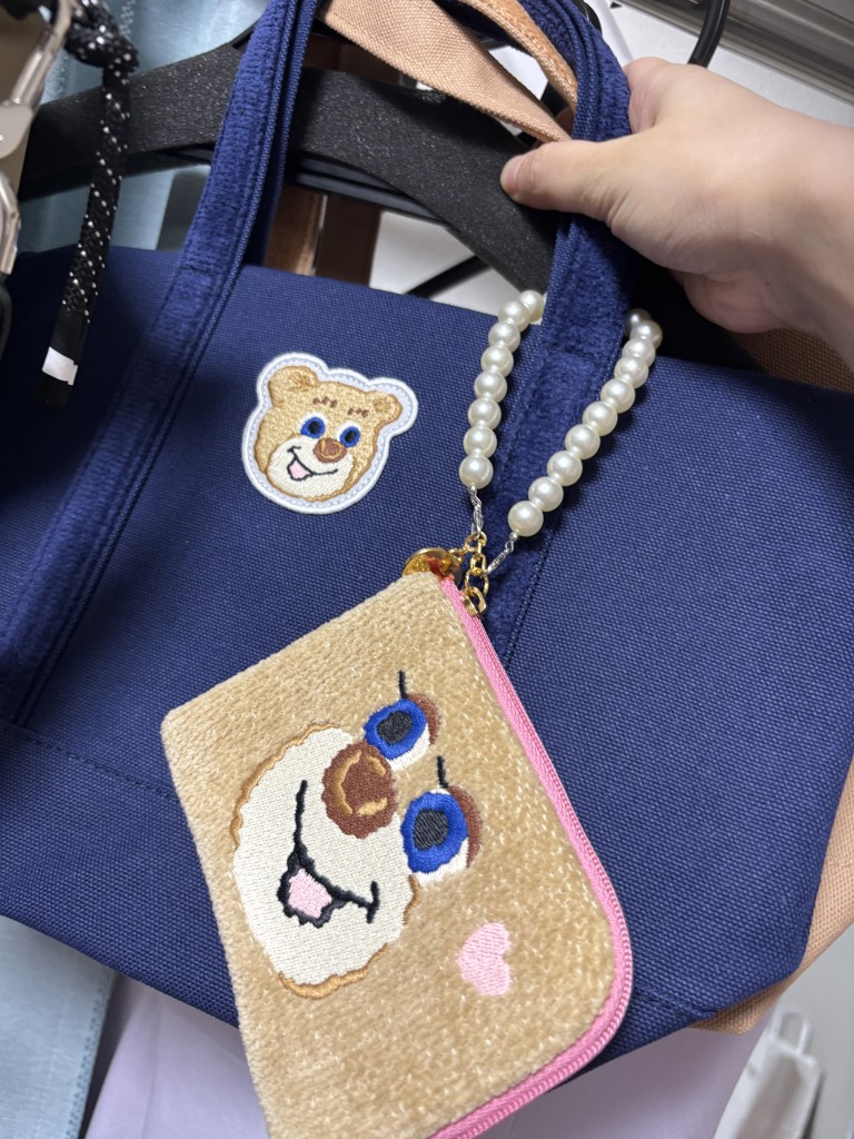 オールドテディ ワッペントートバッグ（L） L/OTE-260697(ネイビー