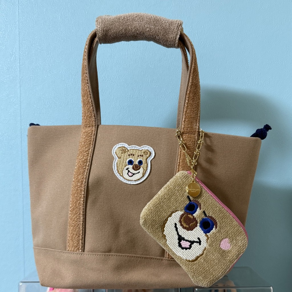 オールドテディ ワッペントートバッグ L/OTE-163164(ダークグリーン