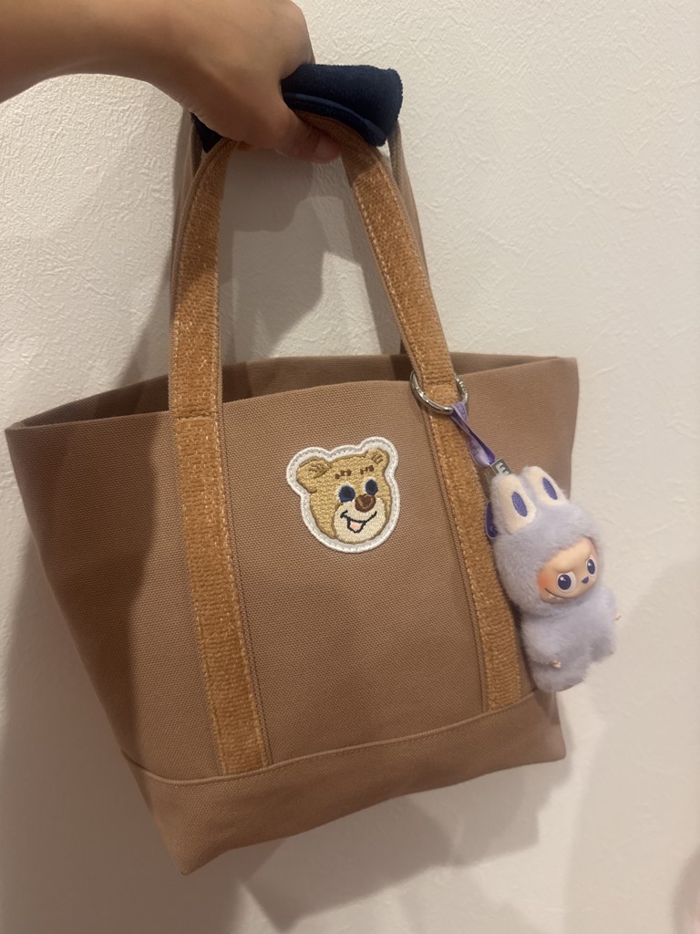 オールドテディ ワッペントートバッグ L/OTE-223024(ベージュ