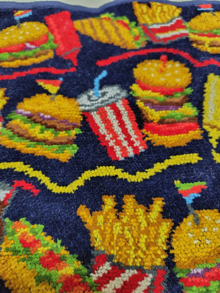 バーガーショップ ハンカチ(ネイビー×ネイビー): LOVERARY BY FEILER