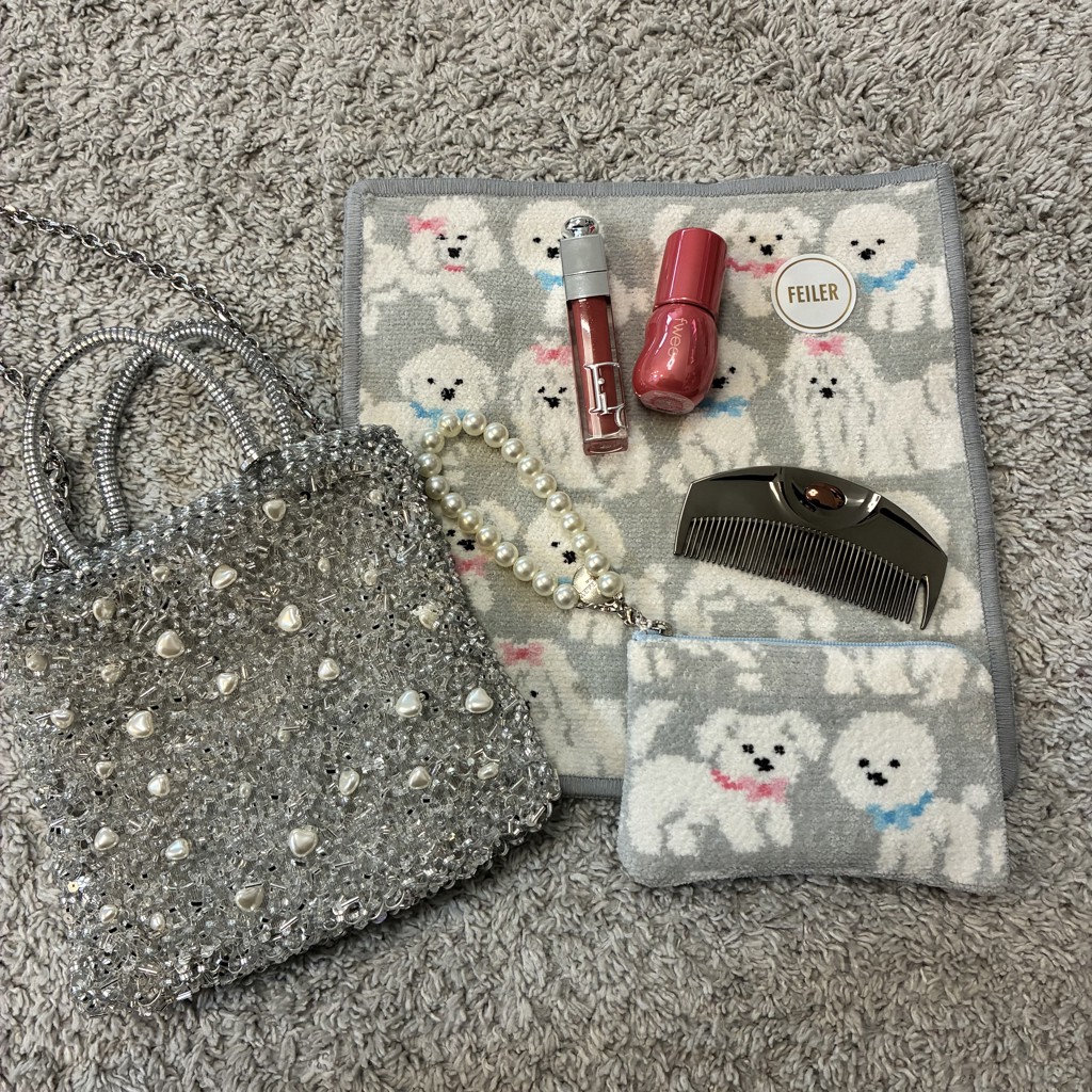 モフモフワンチャン L字ポーチ L/MWC-257362（WEB限定）(ペールブルー