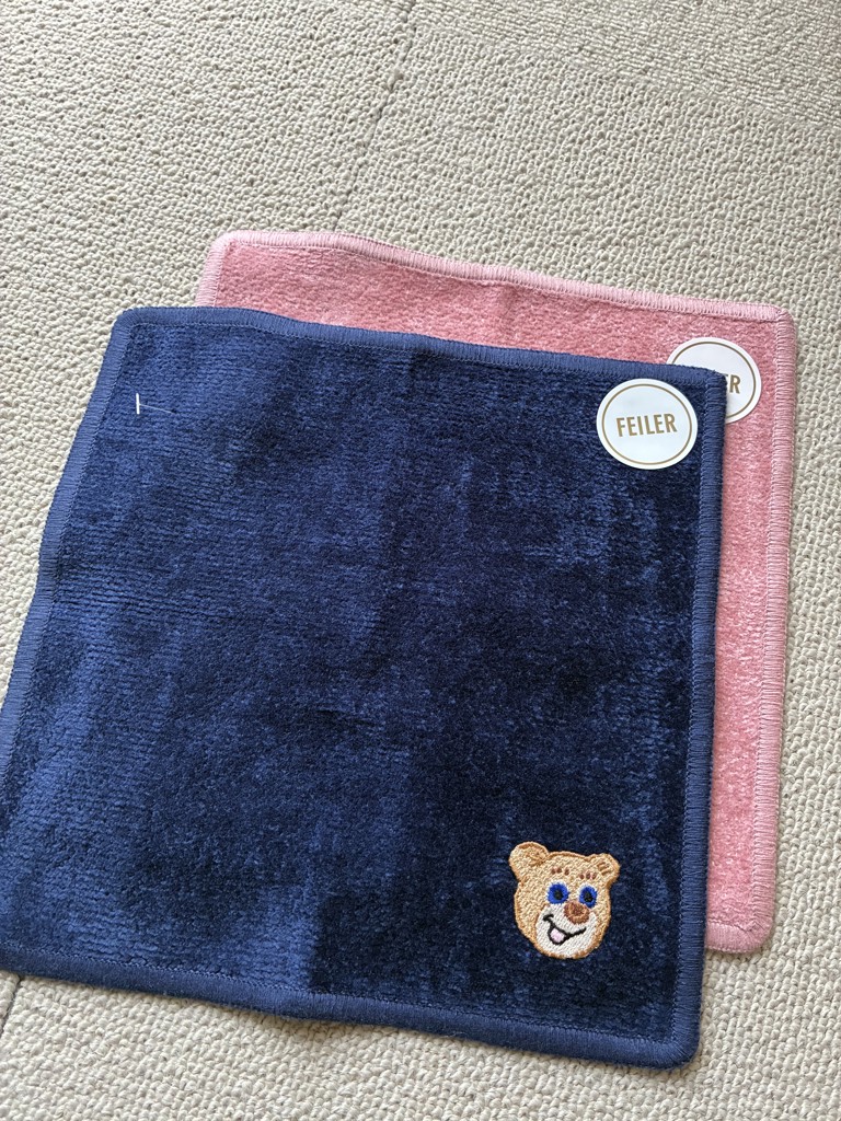オールドテディ 刺繍ハンカチ L/OTE-253071(ネイビー): LOVERARY BY