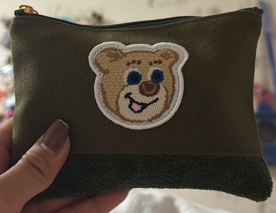 FEILER LOVERARY テディ　巾着　ポーチ ベージュ オールドテディ ワッペンポーチ L/OTE-233072(ベージュ