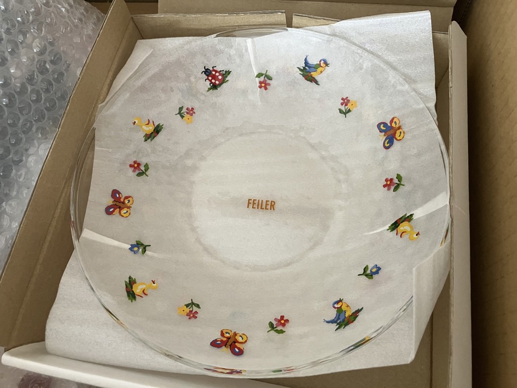 ハイジ ガラス皿2枚セット HE-257026(ホワイト): FEILER